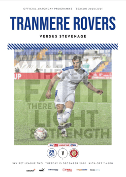 Tranmere Rovers v Stevenage Match Programme 2021-02-09
